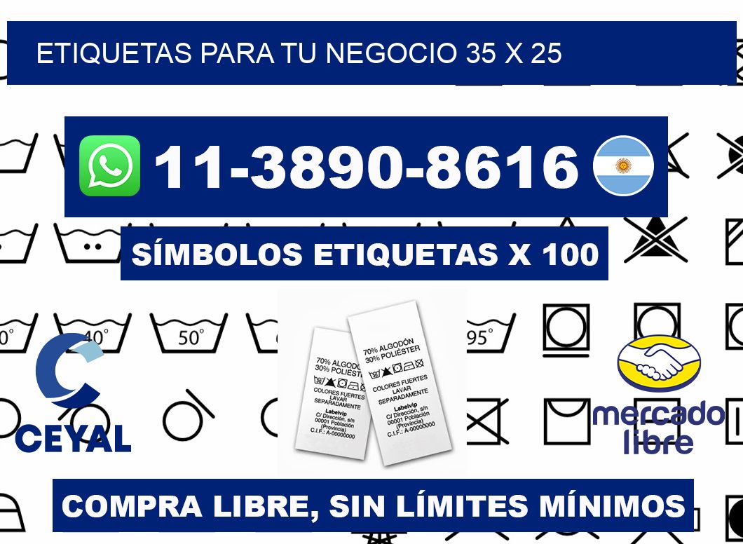 Etiquetas para tu negocio 35 x 25