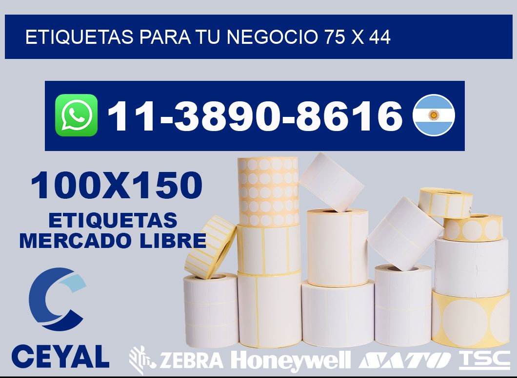 Etiquetas para tu negocio 75 x 44