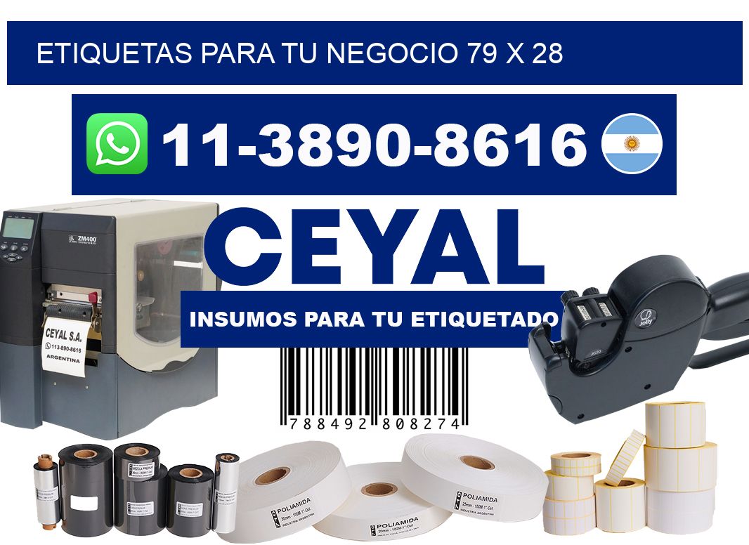 Etiquetas para tu negocio 79 x 28