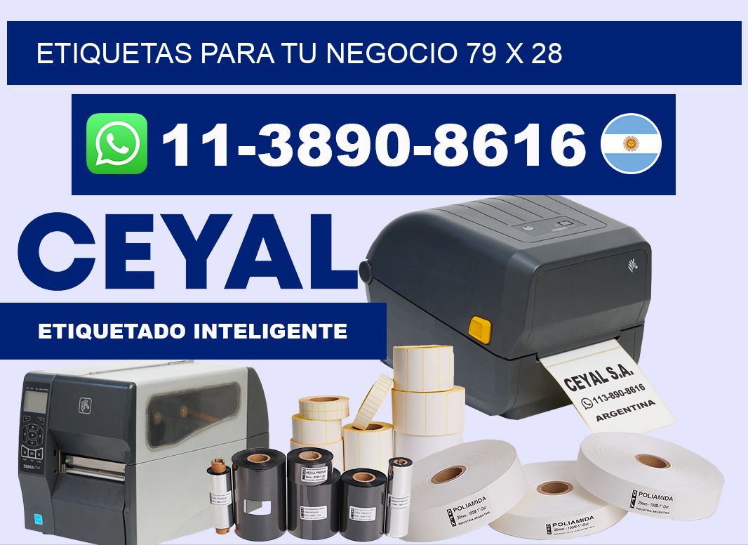 Etiquetas para tu negocio 79 x 28