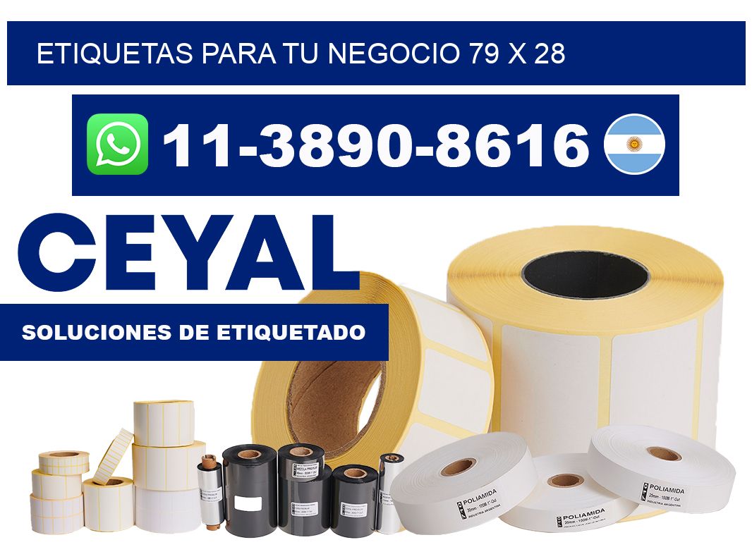 Etiquetas para tu negocio 79 x 28