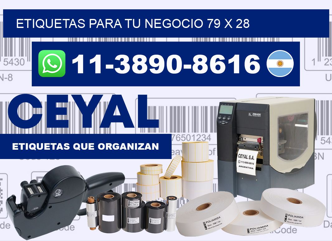 Etiquetas para tu negocio 79 x 28