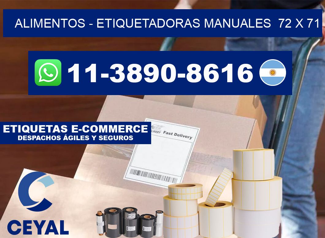 alimentos - Etiquetadoras Manuales 72 x 71