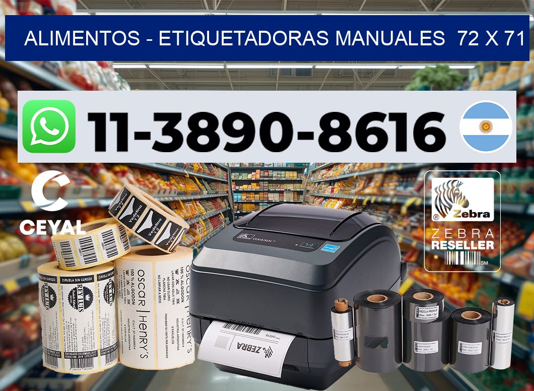 alimentos - Etiquetadoras Manuales 72 x 71