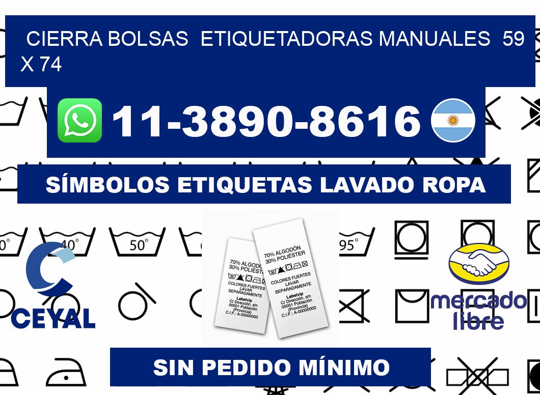 cierra bolsas Etiquetadoras Manuales 59 x 74