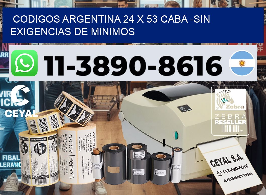 codigos Argentina 24 x 53 CABA -Sin exigencias de minimos