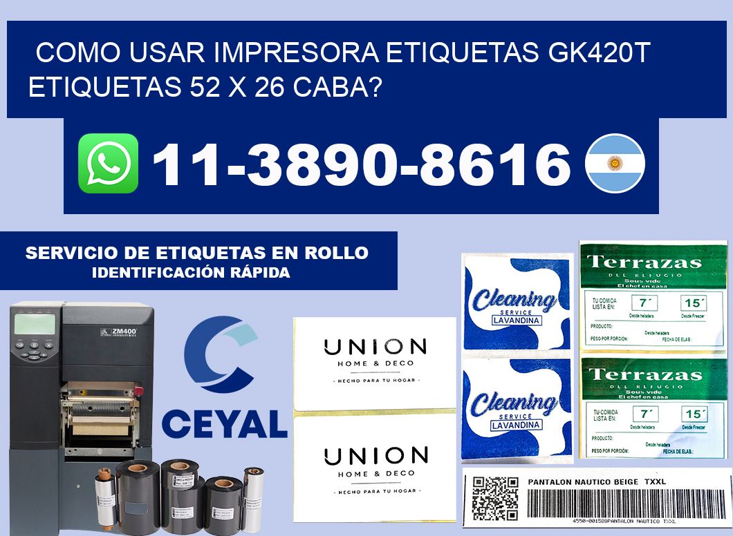 como usar impresora etiquetas gk420t etiquetas 52 x 26 CABA?