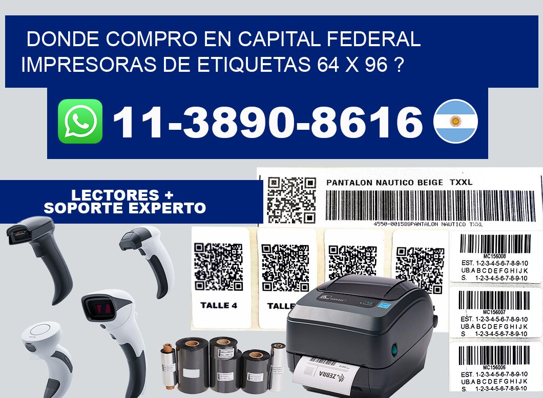 donde compro en capital federal impresoras de etiquetas 64 x 96 ?