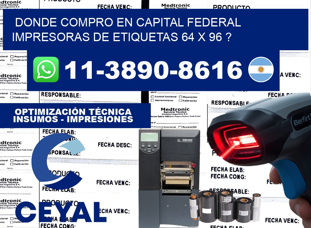 donde compro en capital federal impresoras de etiquetas 64 x 96 ?