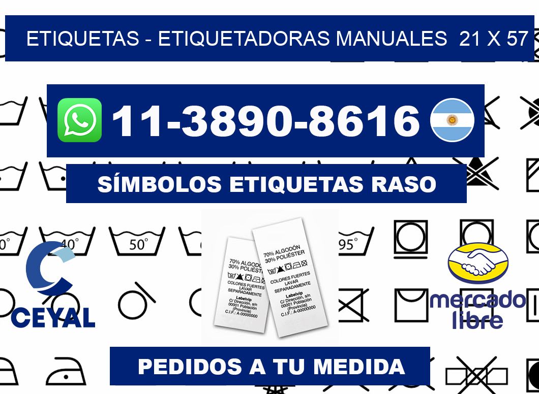 etiquetas - Etiquetadoras Manuales  21 x 57