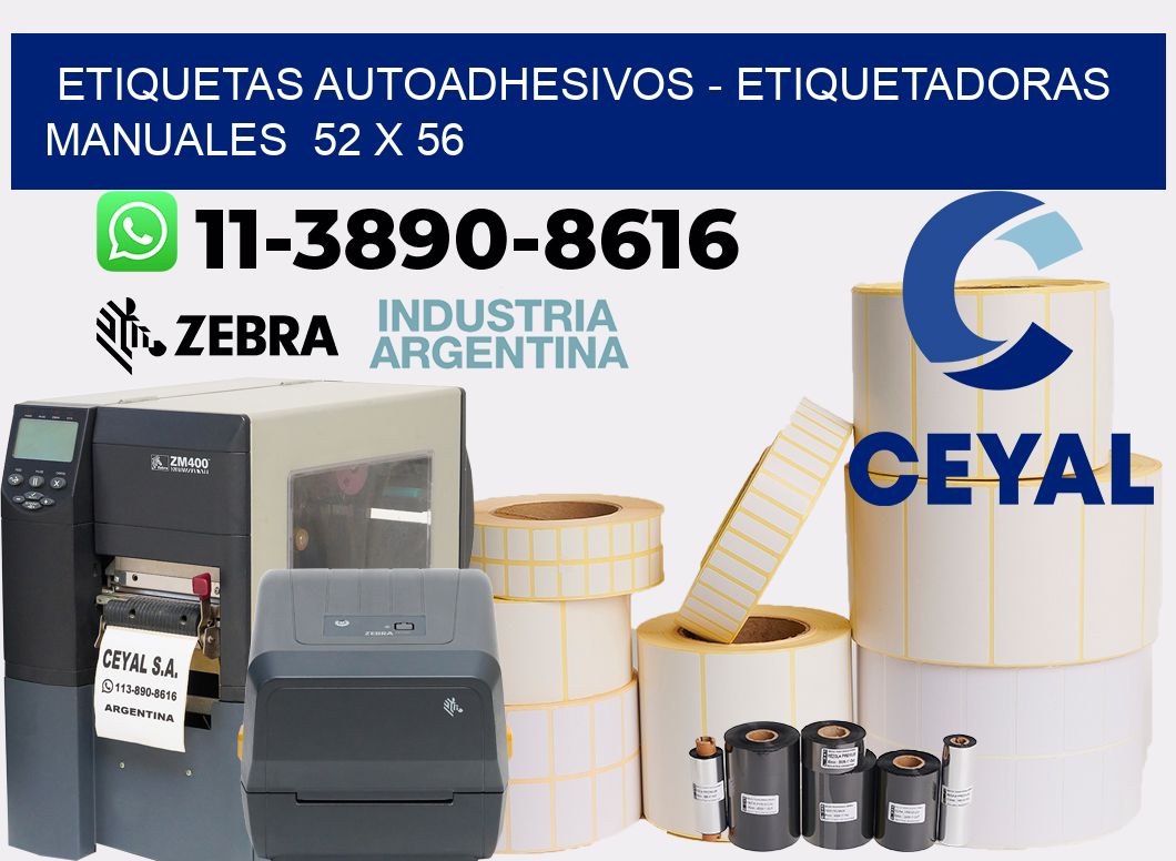 etiquetas autoadhesivos - Etiquetadoras Manuales 52 x 56