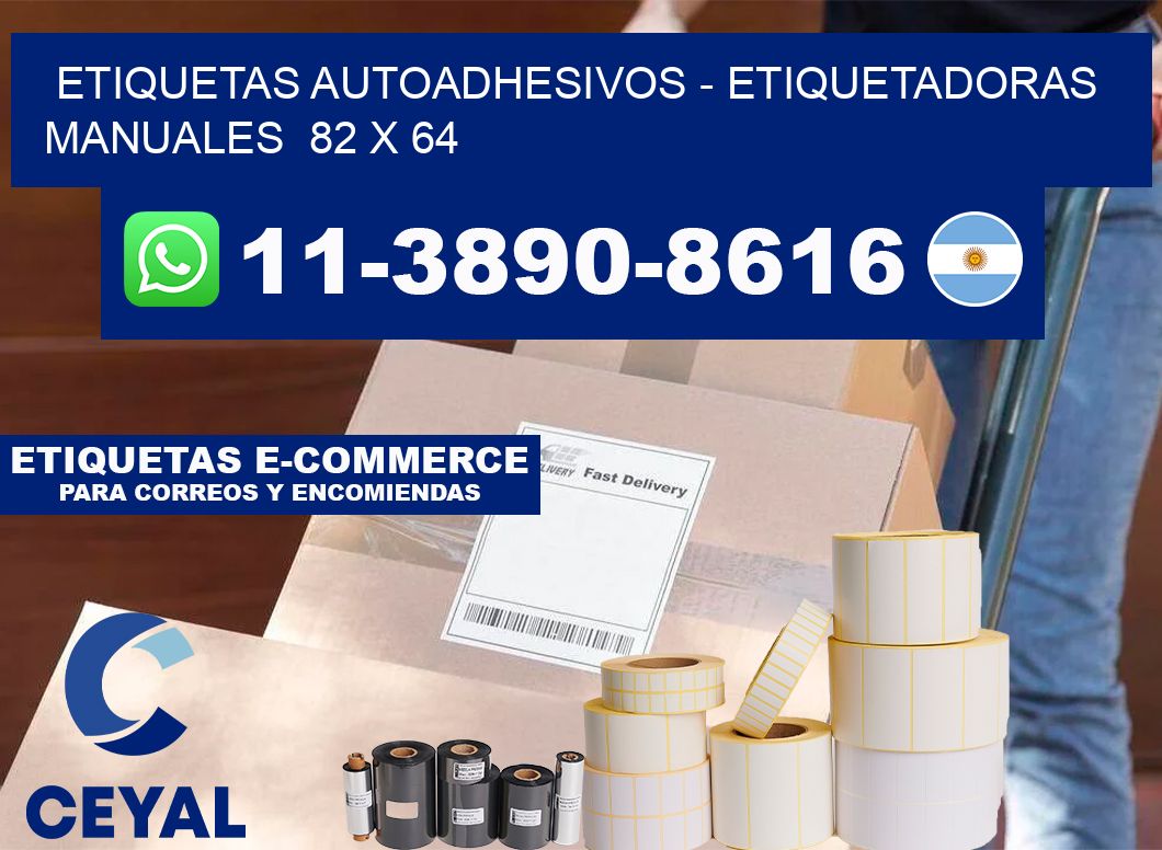 etiquetas autoadhesivos - Etiquetadoras Manuales  82 x 64