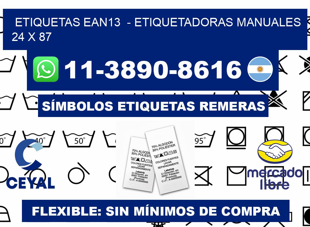etiquetas ean13  - Etiquetadoras Manuales  24 x 87