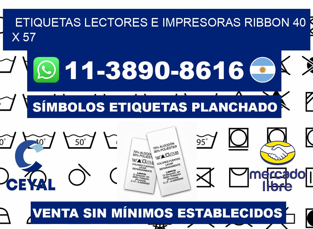 etiquetas lectores e impresoras ribbon 40 x 57