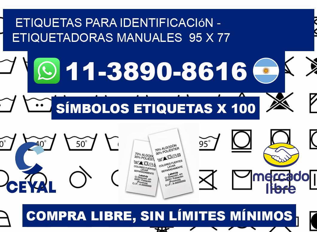 etiquetas para identificación - Etiquetadoras Manuales 95 x 77