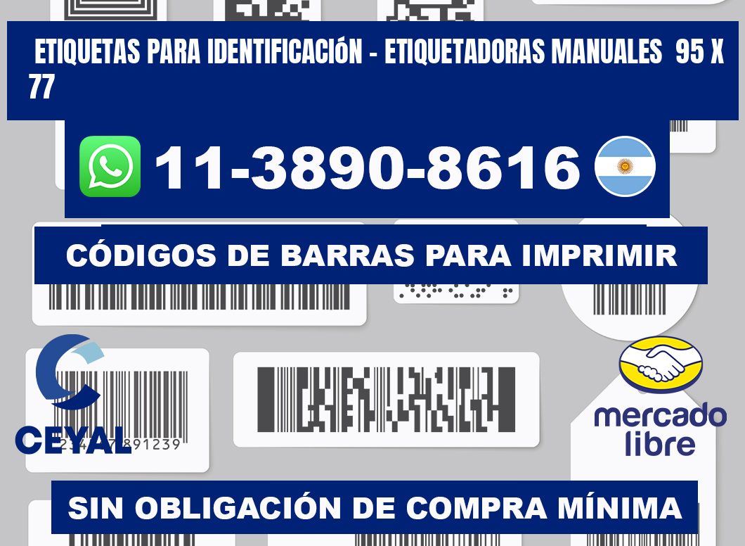etiquetas para identificación - Etiquetadoras Manuales 95 x 77