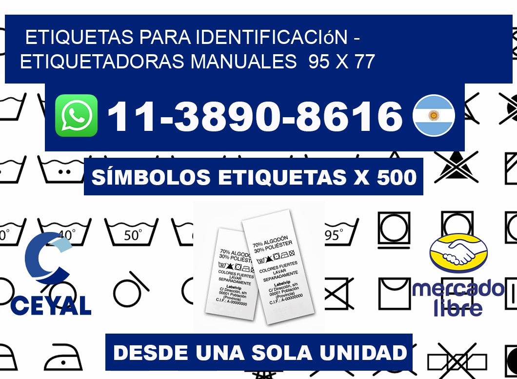 etiquetas para identificación - Etiquetadoras Manuales 95 x 77