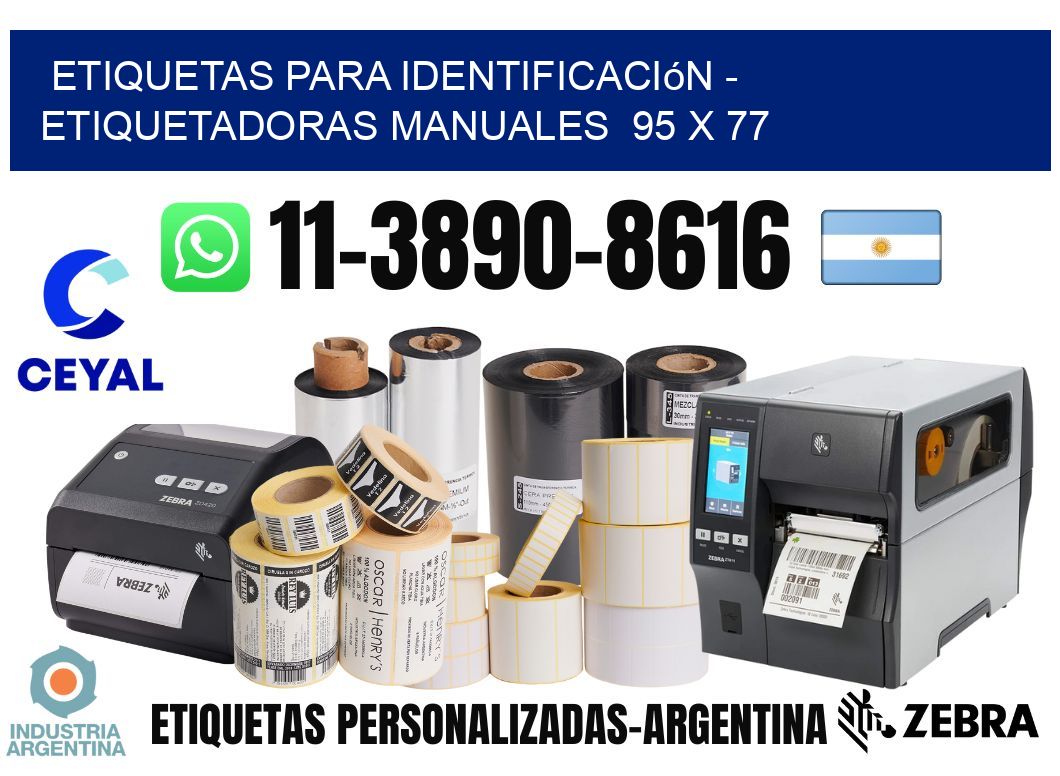etiquetas para identificación - Etiquetadoras Manuales 95 x 77