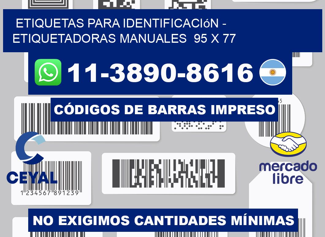 etiquetas para identificación - Etiquetadoras Manuales 95 x 77