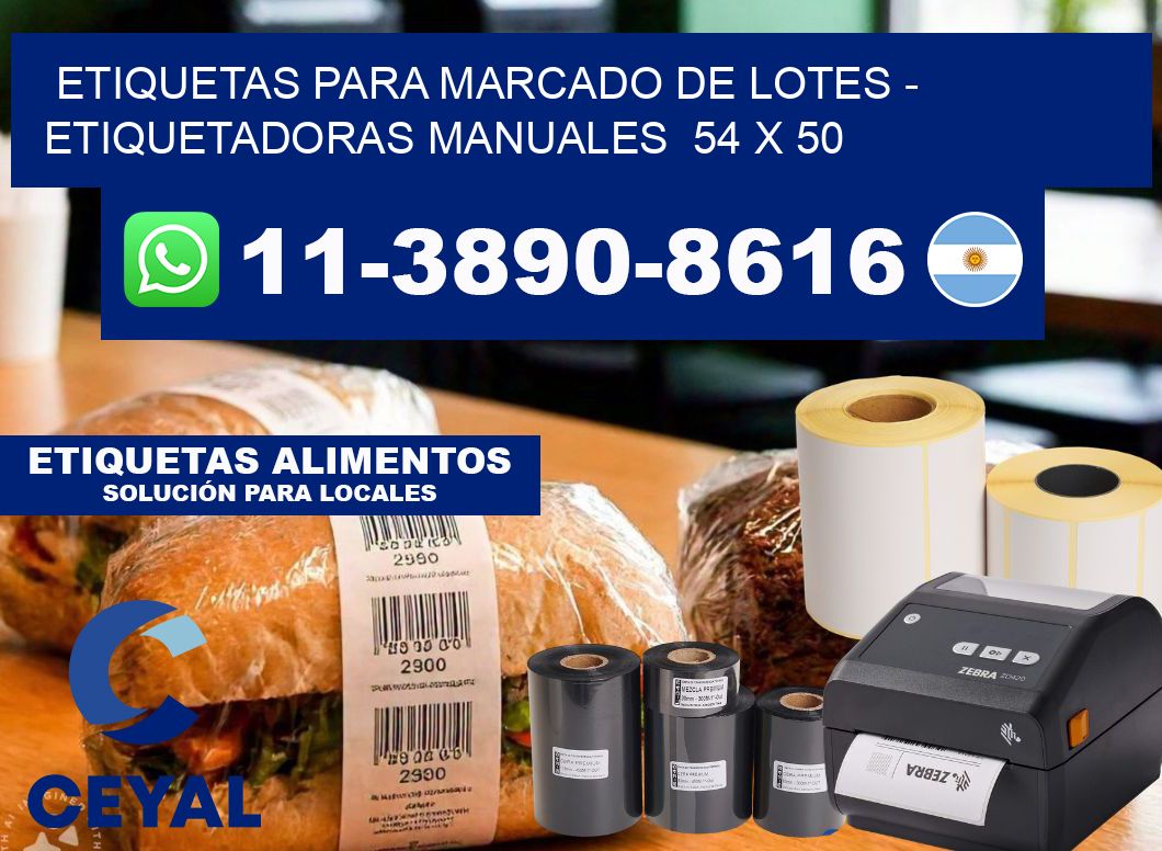 etiquetas para marcado de lotes - Etiquetadoras Manuales  54 x 50