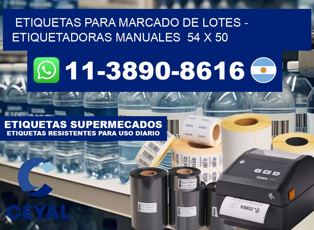 etiquetas para marcado de lotes - Etiquetadoras Manuales  54 x 50