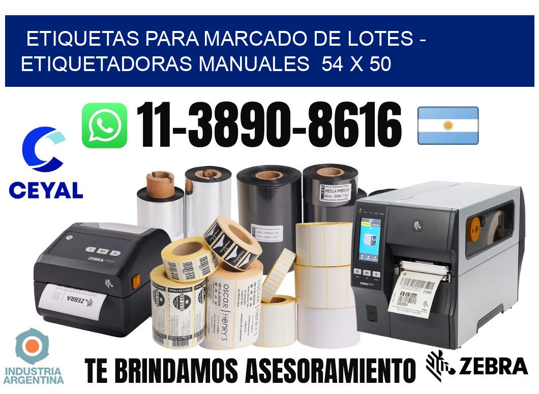 etiquetas para marcado de lotes - Etiquetadoras Manuales  54 x 50