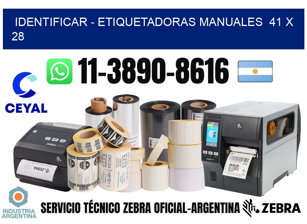 identificar - Etiquetadoras Manuales 41 x 28