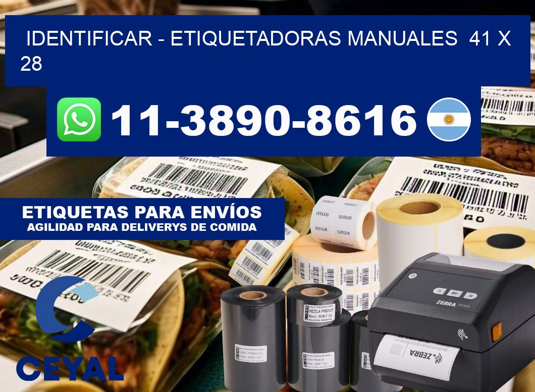 identificar - Etiquetadoras Manuales 41 x 28