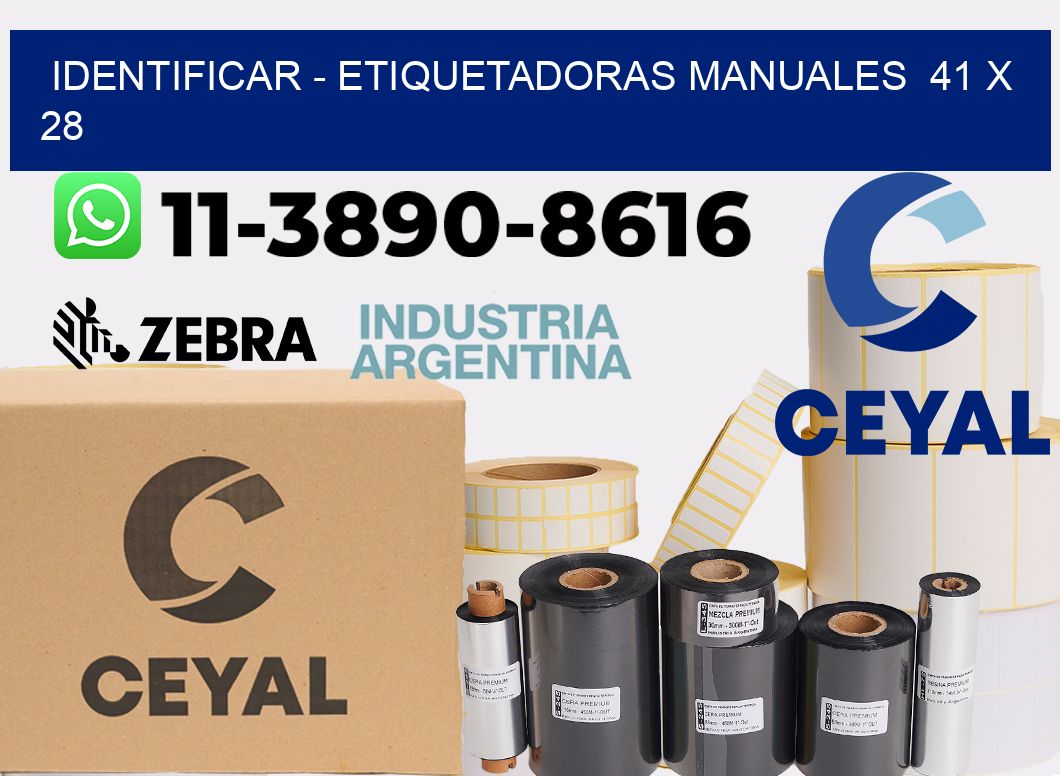 identificar - Etiquetadoras Manuales 41 x 28