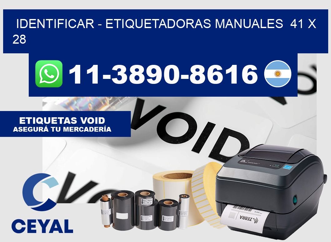 identificar - Etiquetadoras Manuales 41 x 28