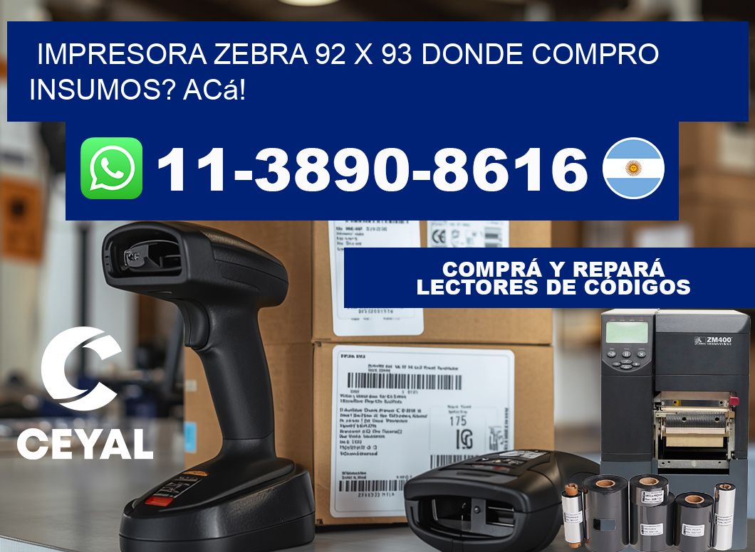 impresora zebra 92 x 93 Donde compro insumos? Acá!