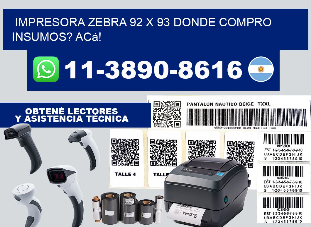 impresora zebra 92 x 93 Donde compro insumos? Acá!