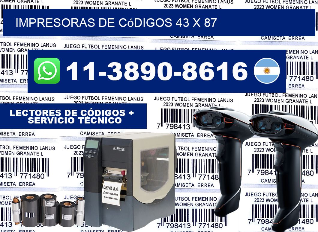 impresoras de códigos 43 x 87