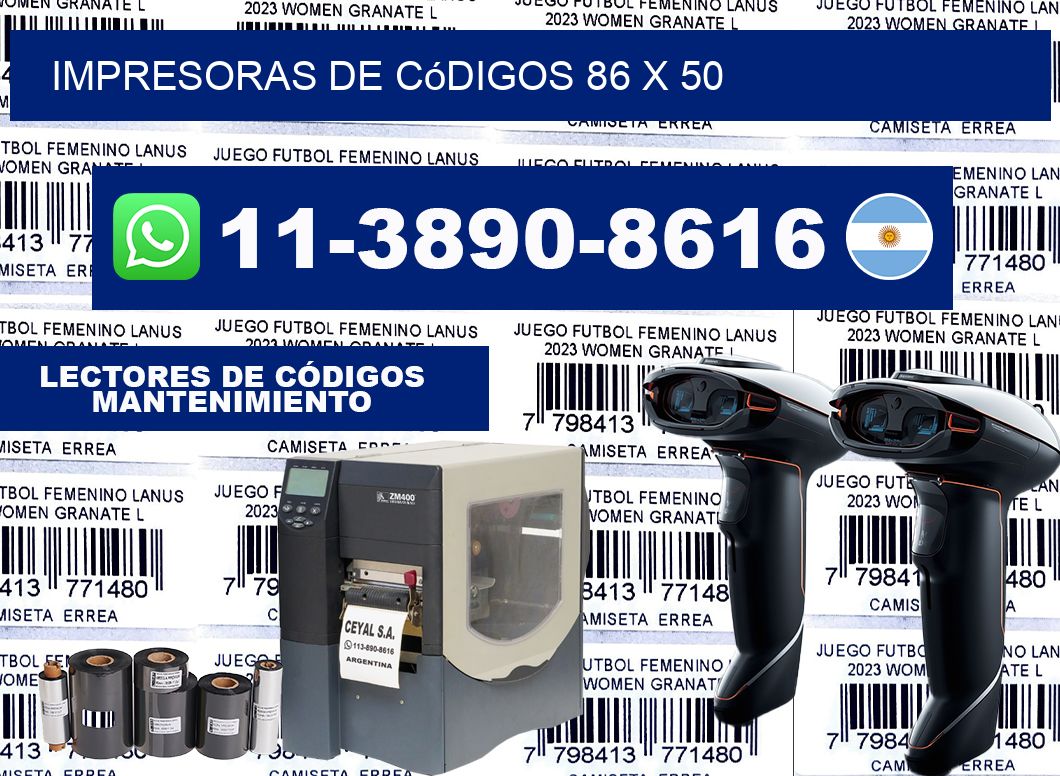 impresoras de códigos 86 x 50