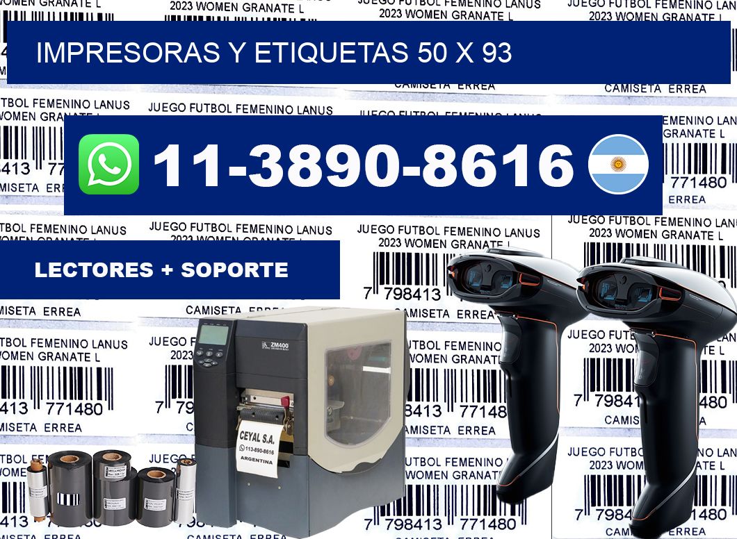 impresoras y etiquetas 50 x 93