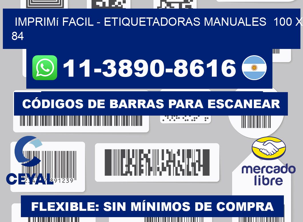 imprimí facil - Etiquetadoras Manuales  100 x 84