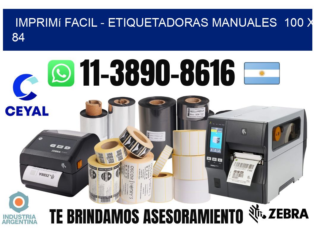 imprimí facil - Etiquetadoras Manuales  100 x 84