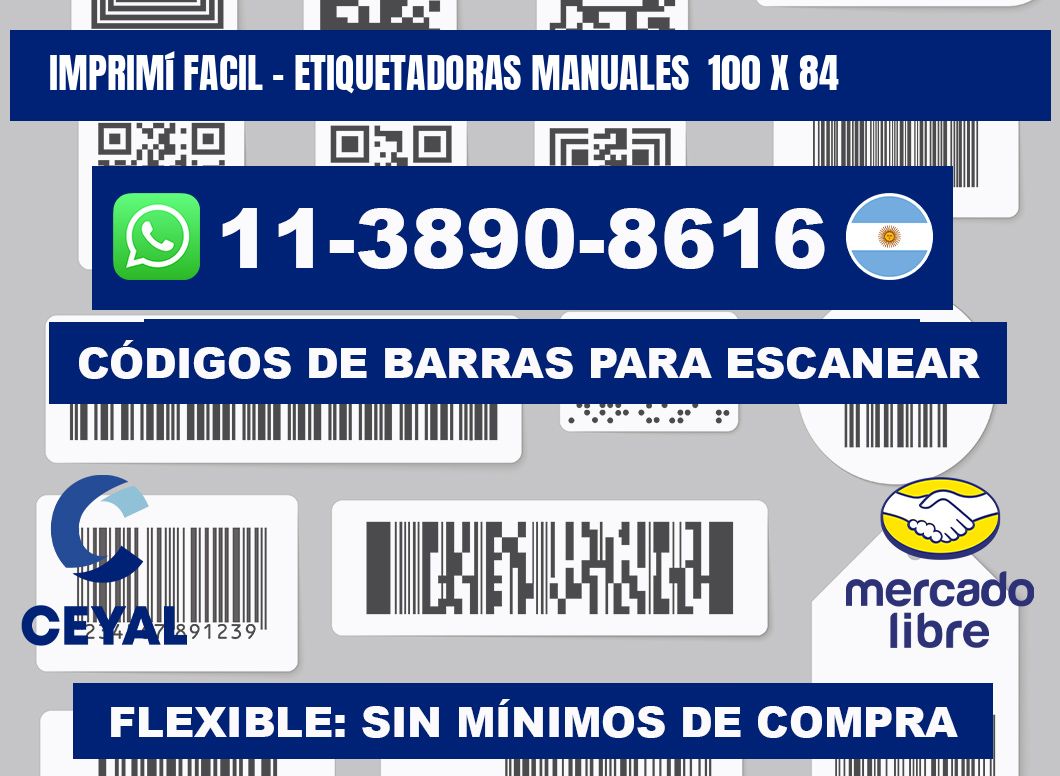 imprimí facil - Etiquetadoras Manuales  100 x 84