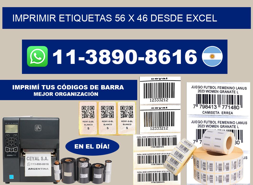 imprimir etiquetas 56 x 46 desde excel