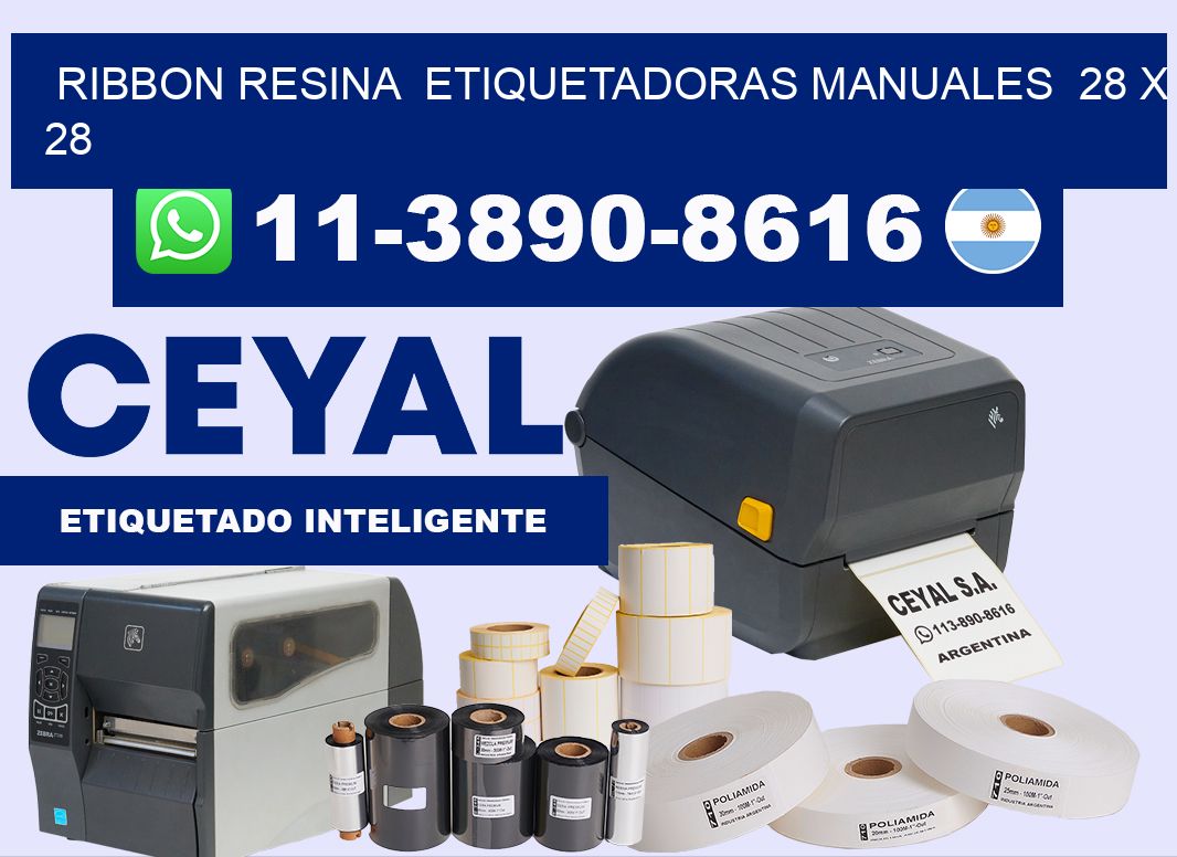 ribbon resina  Etiquetadoras Manuales  28 x 28