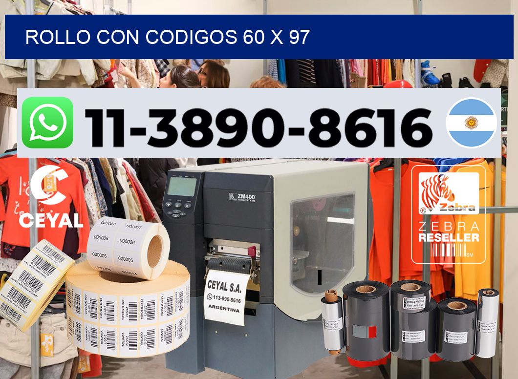 rollo con codigos 60 x 97