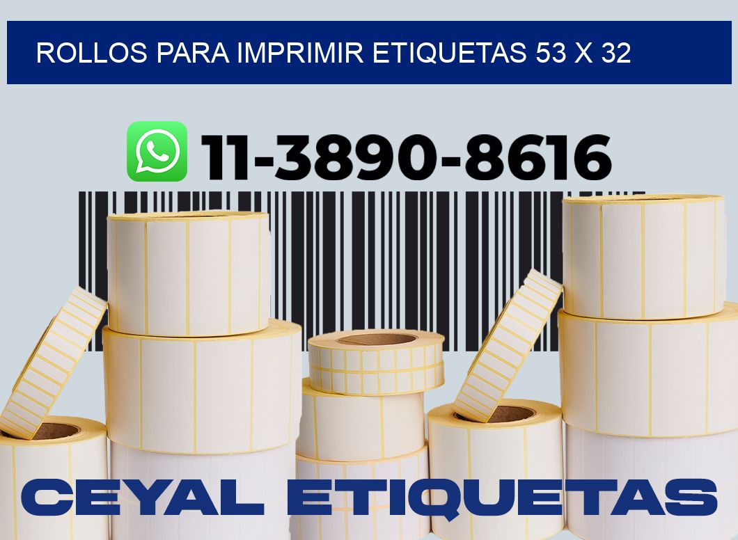 rollos para imprimir etiquetas 53 x 32