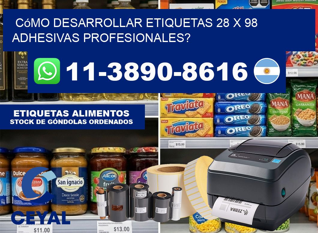 Cómo desarrollar etiquetas 28 x 98 adhesivas profesionales?