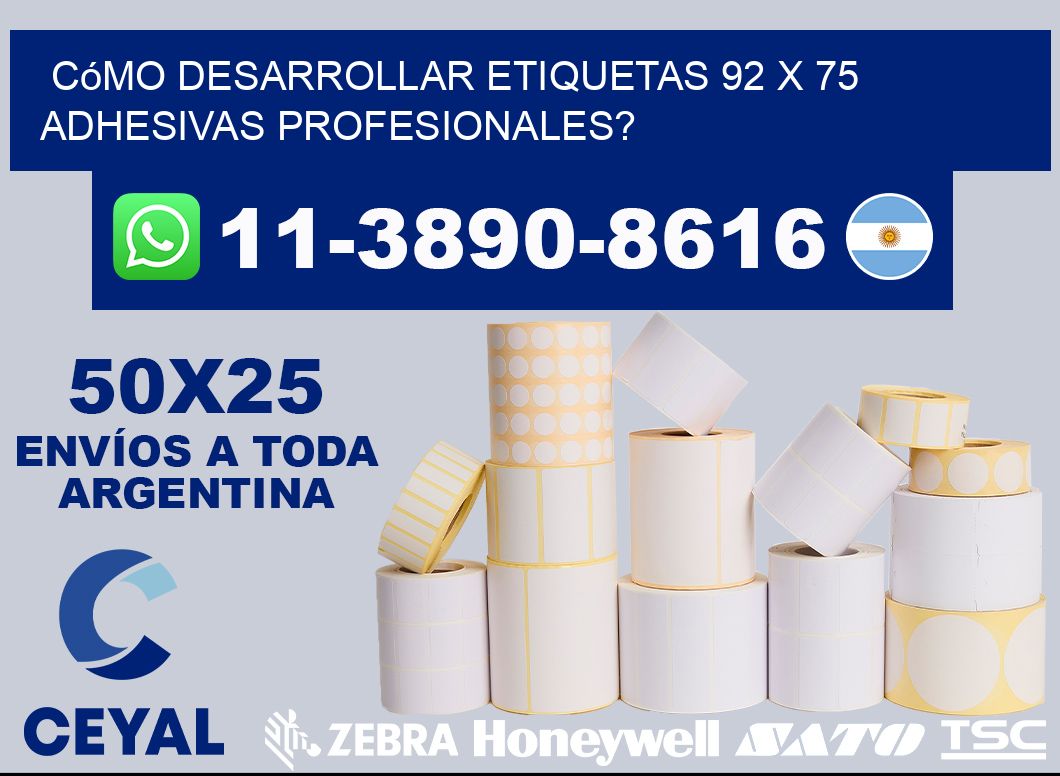 Cómo desarrollar etiquetas 92 x 75 adhesivas profesionales?