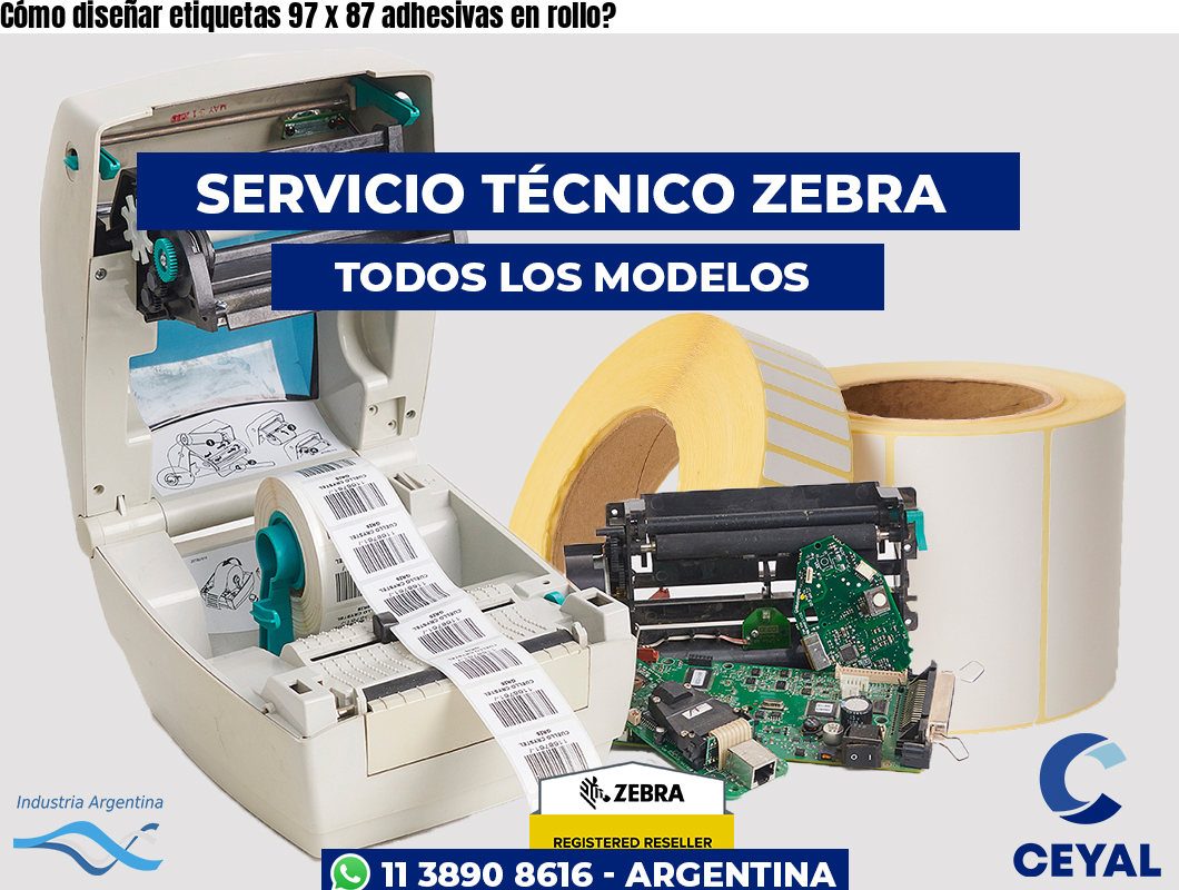 Cómo diseñar etiquetas 97 x 87 adhesivas en rollo?