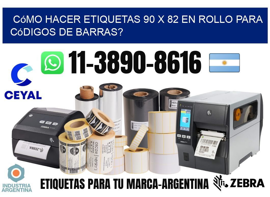 Cómo hacer etiquetas 90 x 82 en rollo para códigos de barras?