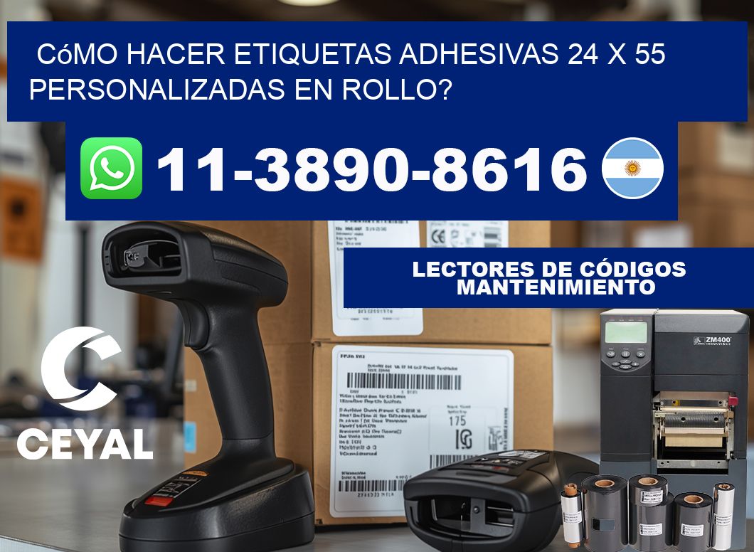 Cómo hacer etiquetas adhesivas 24 x 55 personalizadas en rollo?