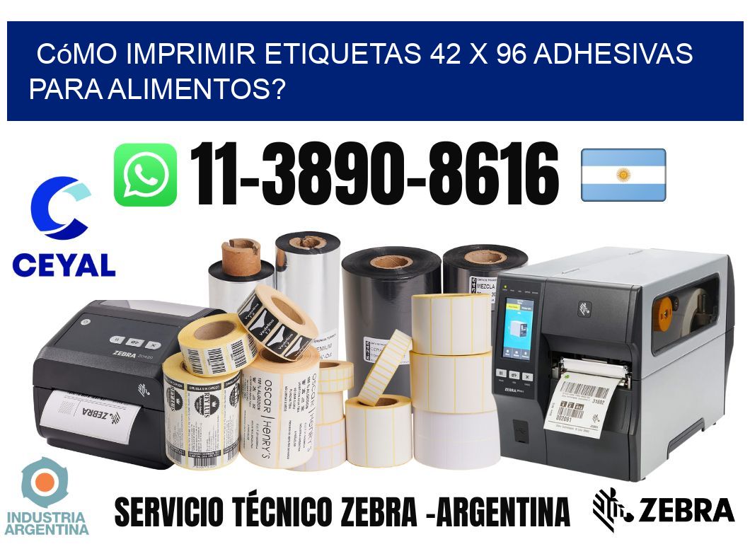Cómo imprimir etiquetas 42 x 96 adhesivas para alimentos?