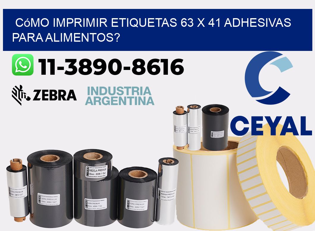 Cómo imprimir etiquetas 63 x 41 adhesivas para alimentos?