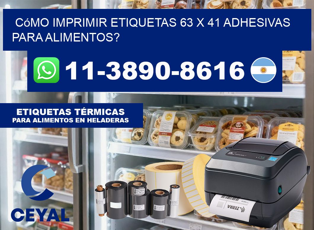 Cómo imprimir etiquetas 63 x 41 adhesivas para alimentos?